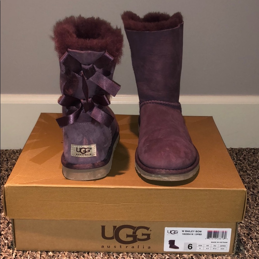 Bailey Bow Purple Ugg Boots